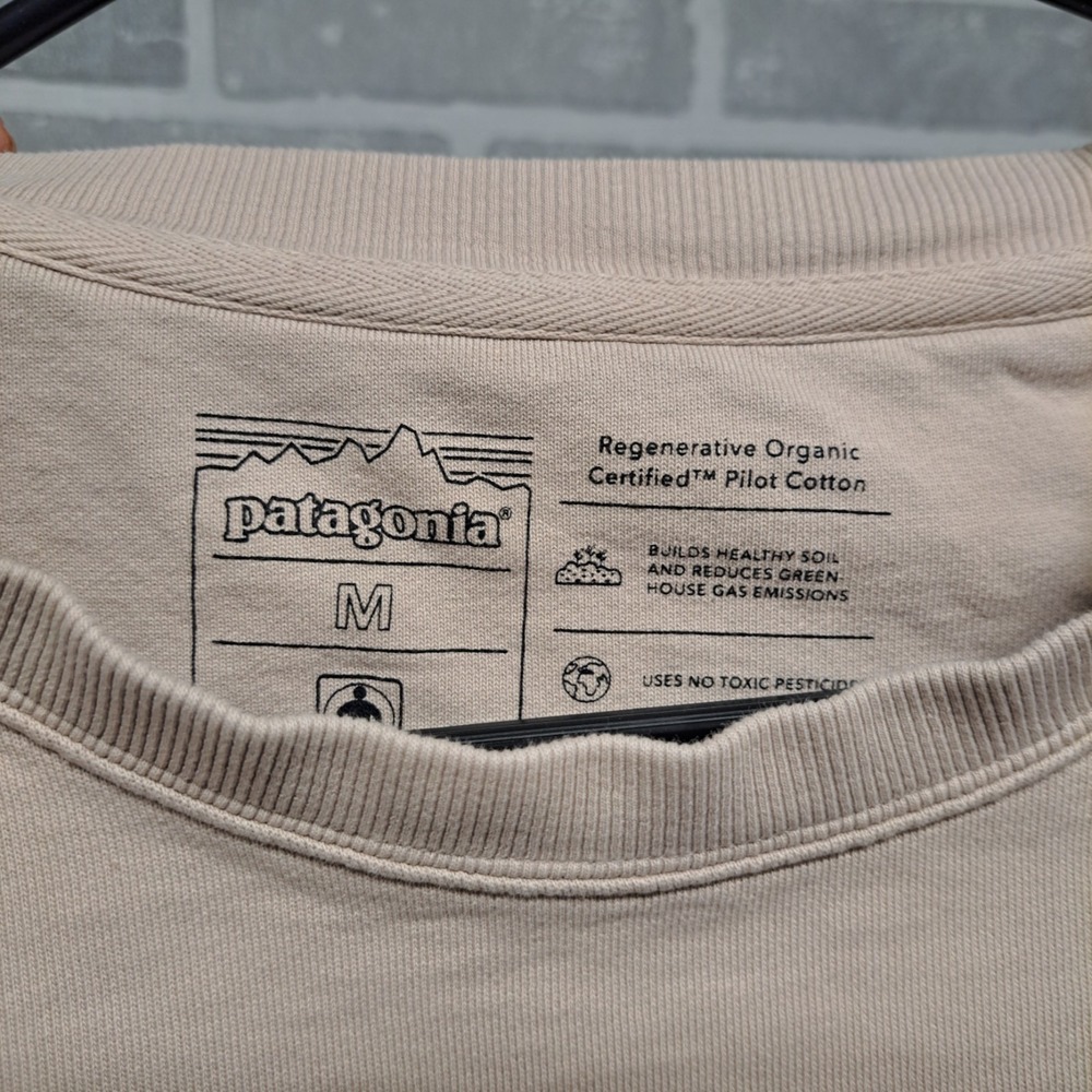 Patagonia Womens Beige Crew Neck Pullover Sweatshirt Size Medium - Picture 5 of 11